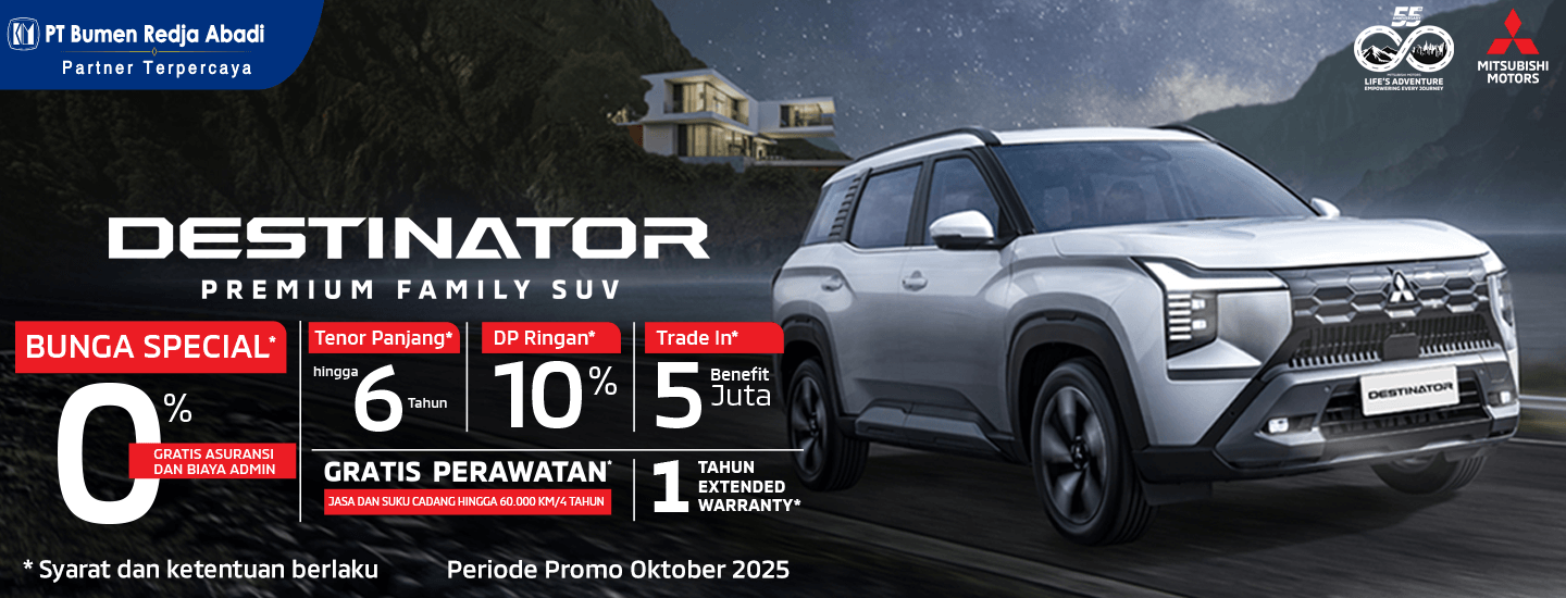 Beli Mitsubishi Destinator,  SUV Premium Keluarga Masa Kini!
